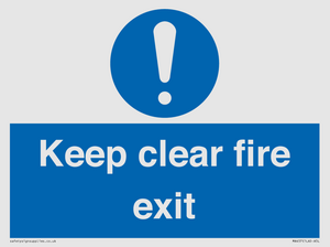 Keep Clear Fire Exit